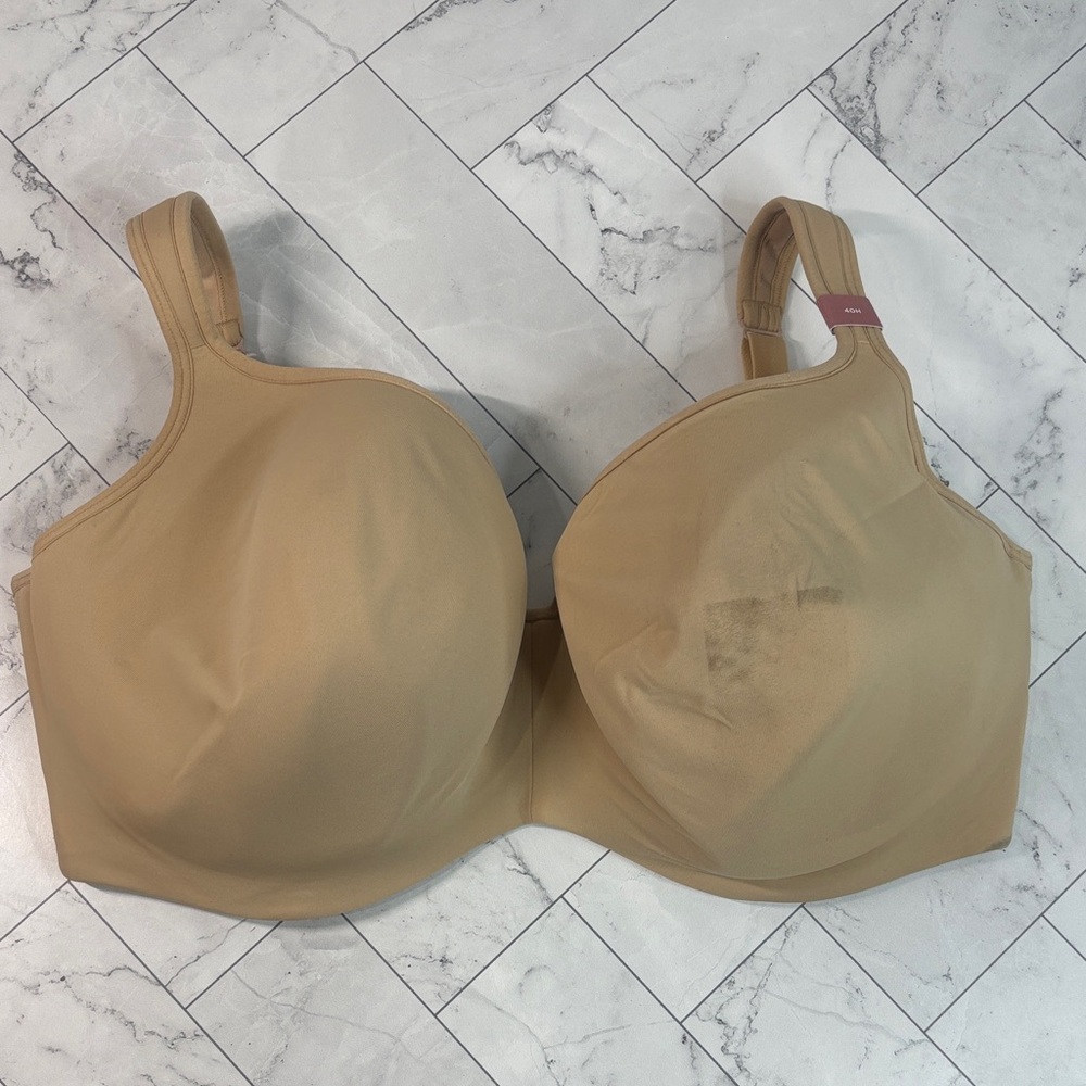 NWT Cacique Lane Bryant Womans Balconette Bra Nude Lightly Lined UNDERWIRE 40H